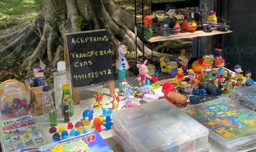 Objetos coleccionables en los tianguis de Mérida